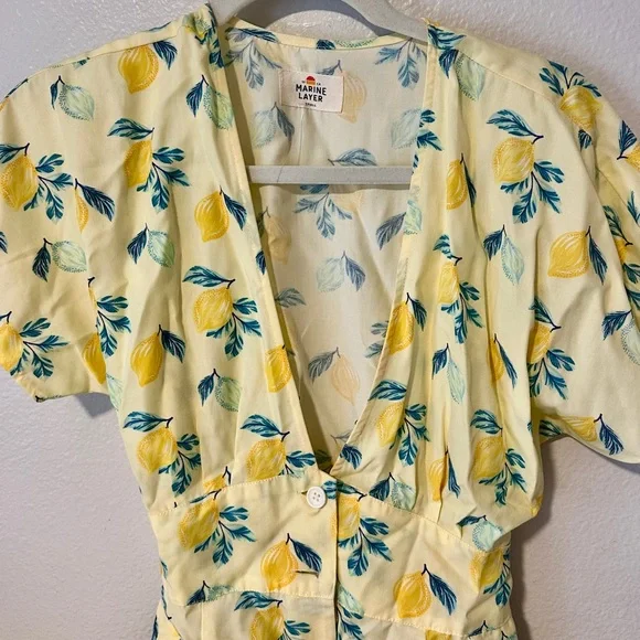 Marine Layer Camila Mini Dress
$188 Lemon print sundress sz Small A line flutter - Picture 6 of 7